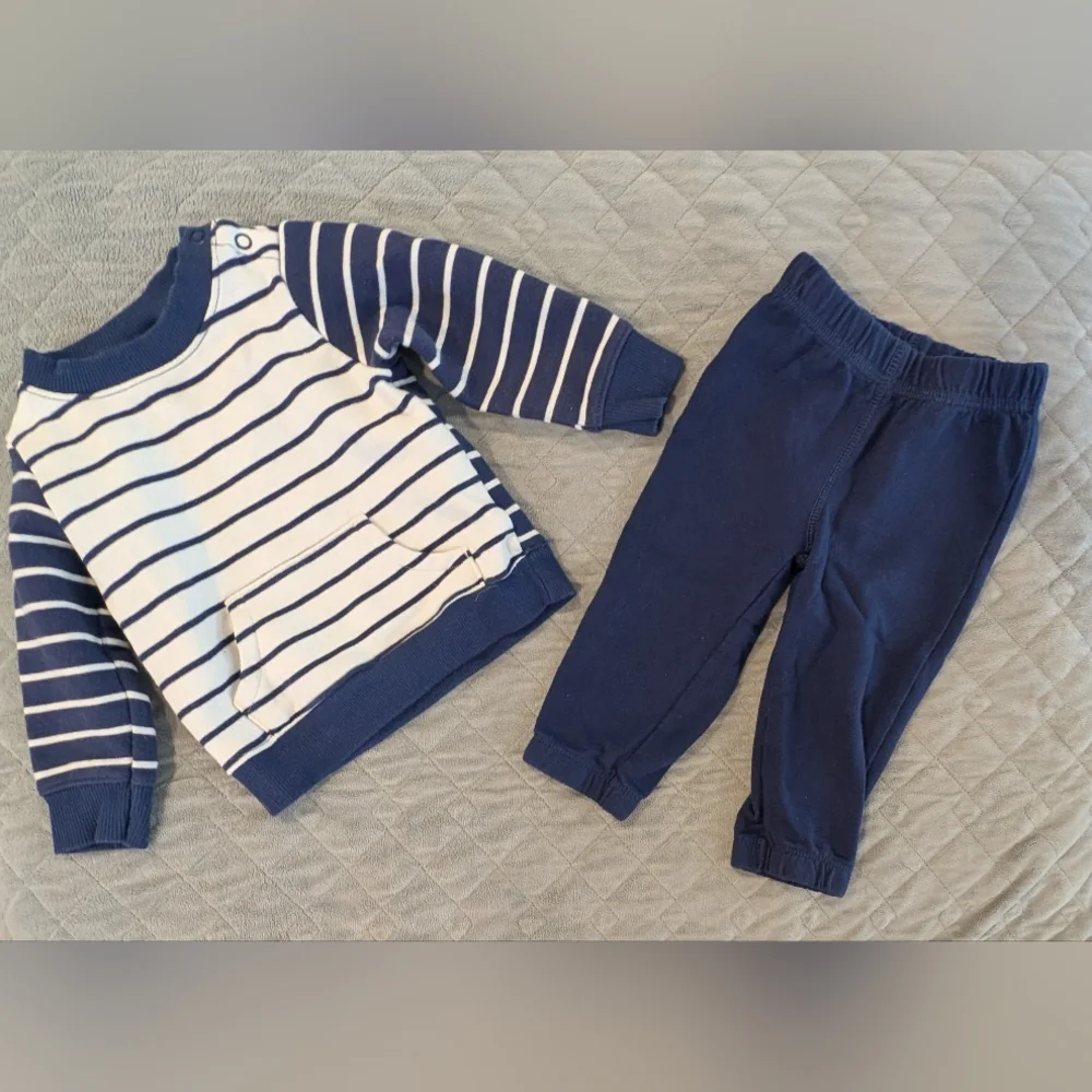 12M Kids' Polka Dot and Striped Outfit Set